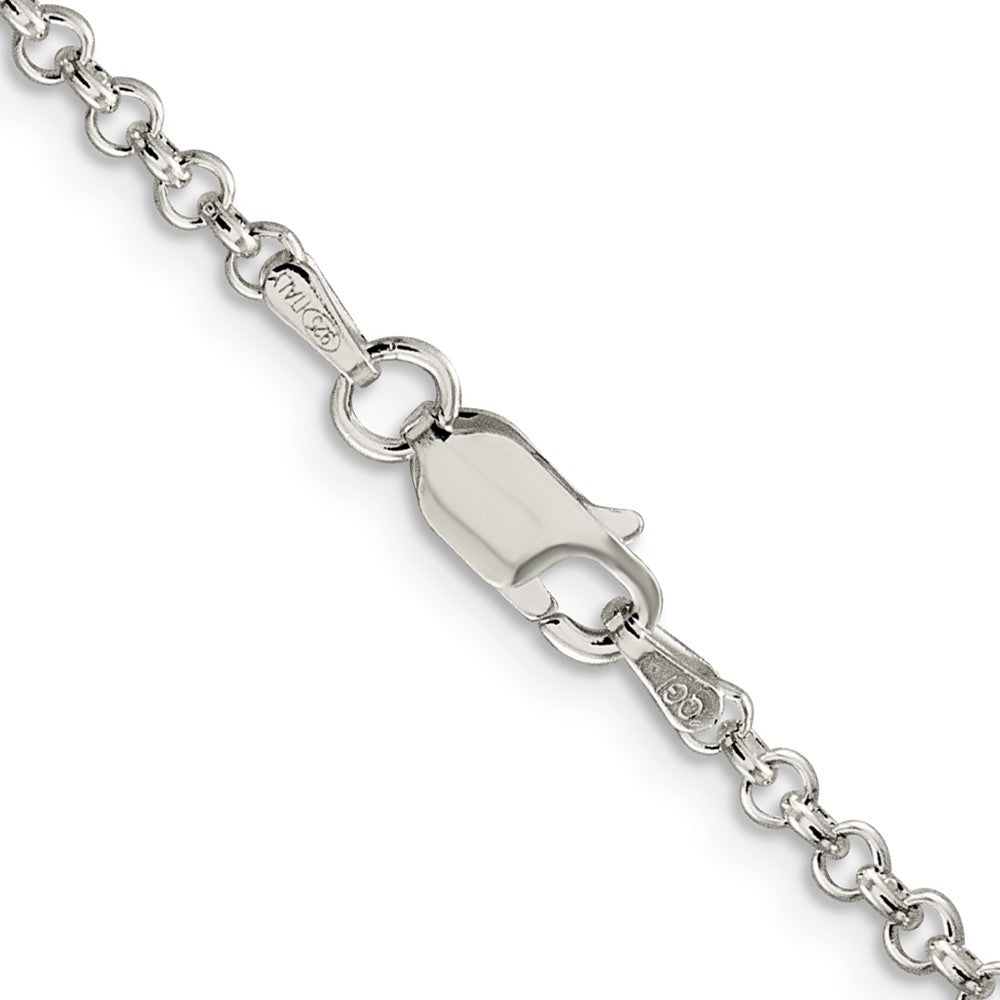 Sterling Silver 2.8mm Rolo Chain 22 Inches