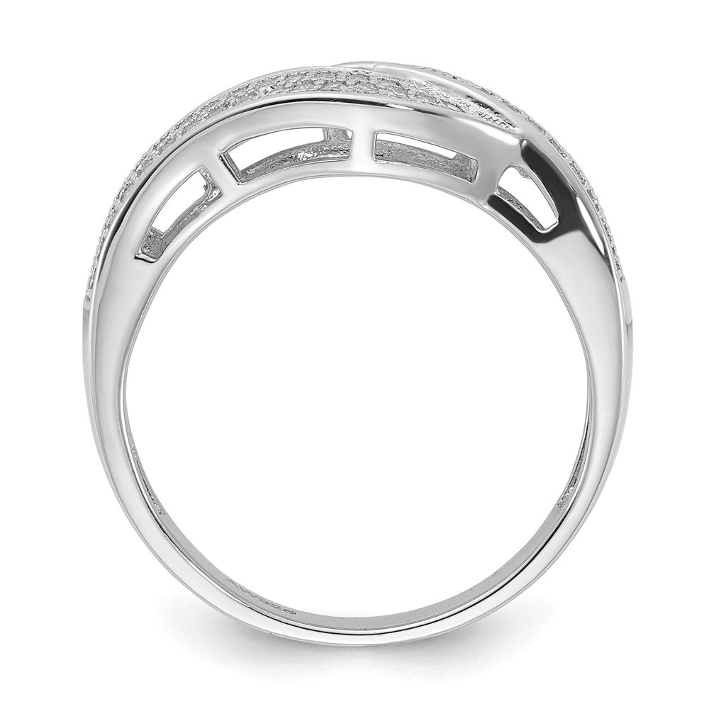 Sterling Silver Rhodium-Plated CZ Brilliant Embers Ring