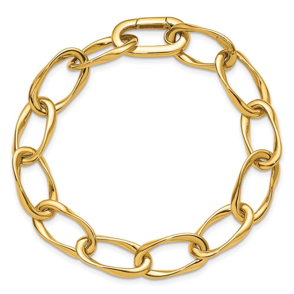 14K Polished Link Bracelet 7.5  inches