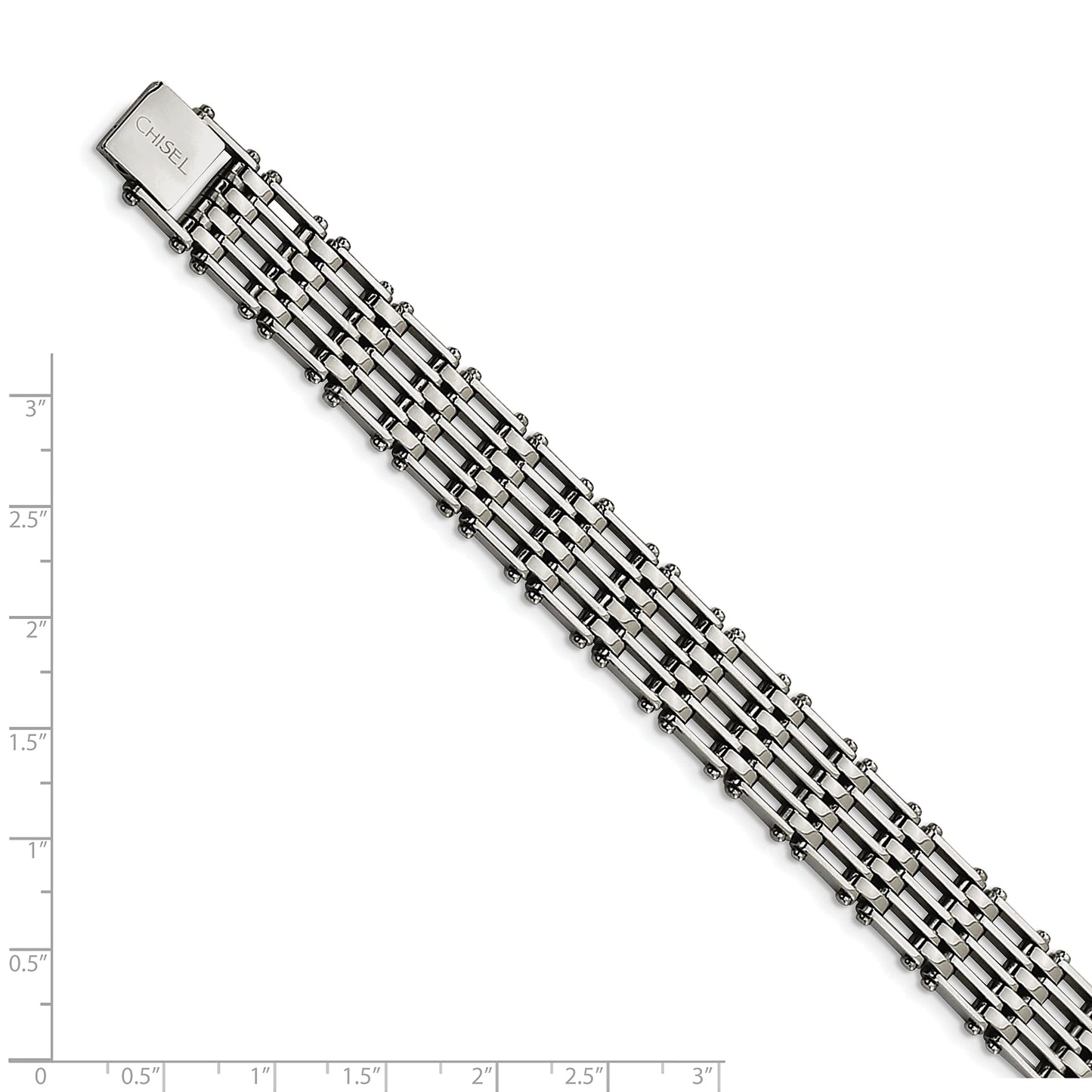 Stainless Steel Polished 8.5in Bracelet 8.5 inches
