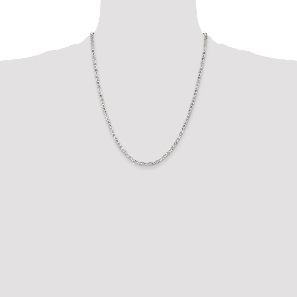 Sterling Silver 3.1mm Flat Anchor Chain 22 Inches