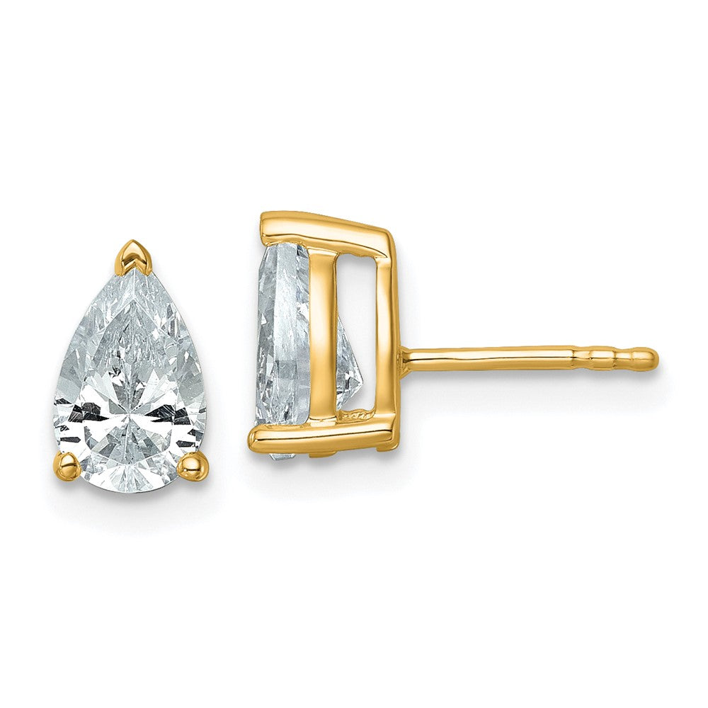 14ky Pear 8x5mm Post Earring Mountings