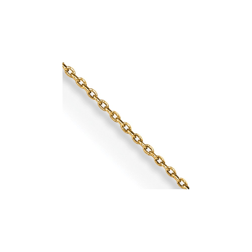 14K 18 inch .75mm Cable with Spring Ring Clasp Pendant Chain