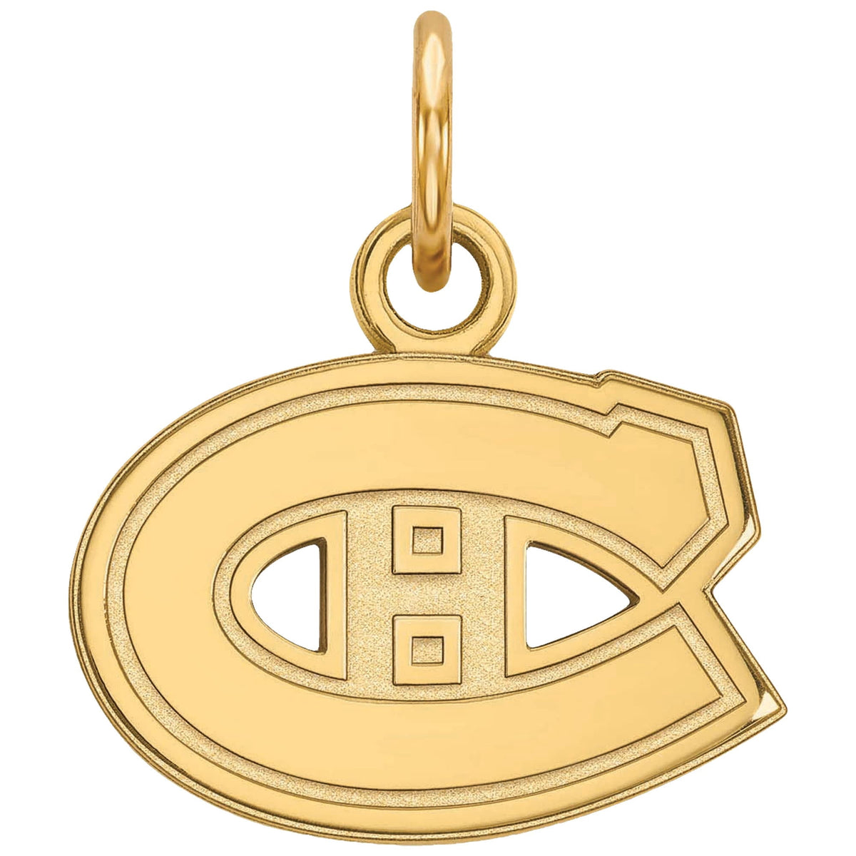 Sterling Silver Gold Plated NHL LogoArt Montreal Canadiens XS Pendant