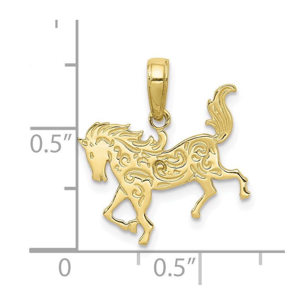 10k Gold Horse Pendant