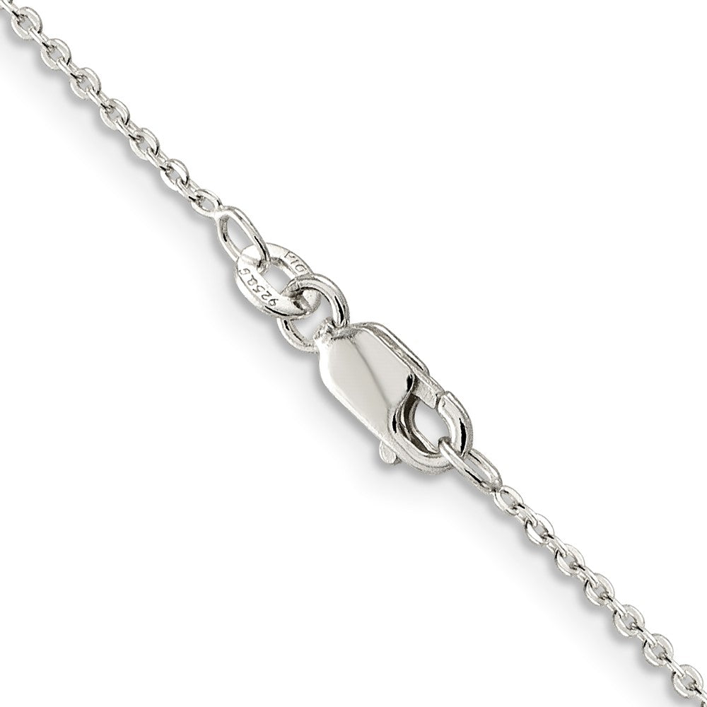 Sterling Silver 1mm Flat Link Cable Chain 16 Inches