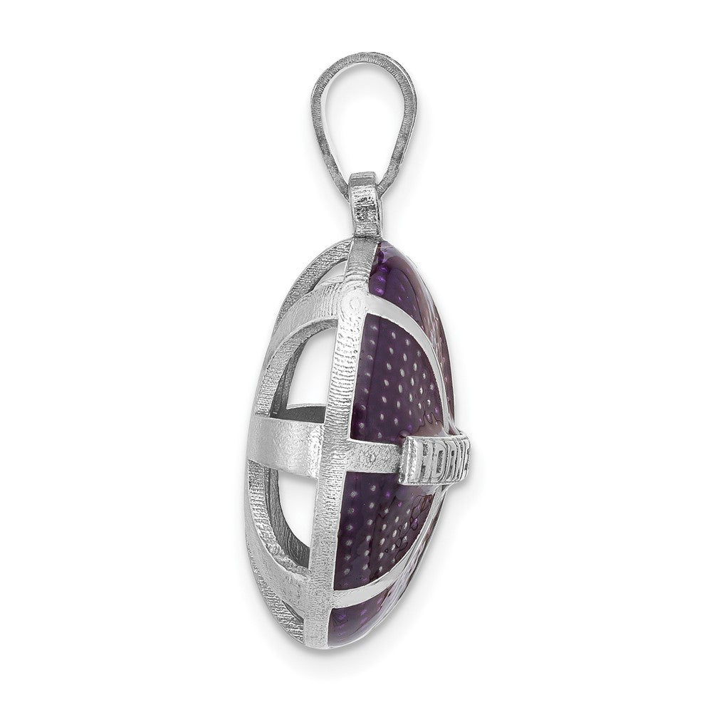 Sterling Silver Epoxied TCU Horned Frogs Basketball
