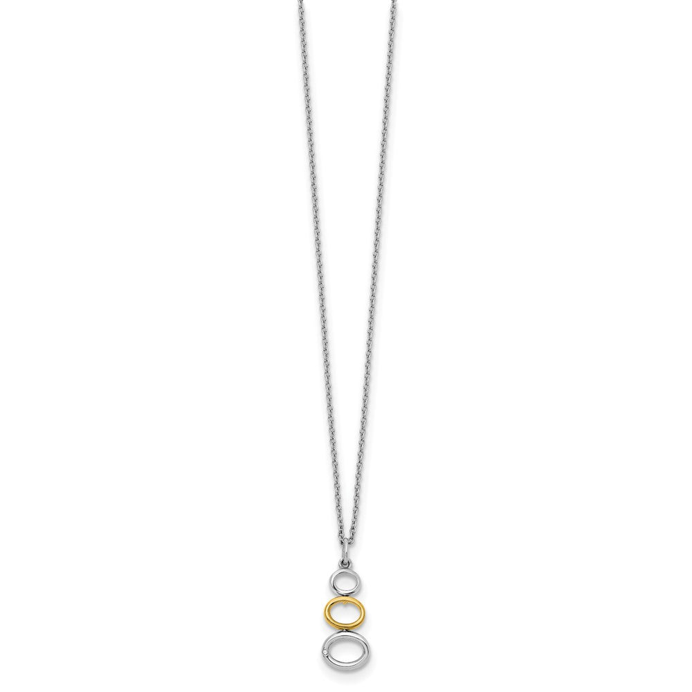 White Ice Sterling Silver Rhodium-plated Gold-tone 18 Inch Diamond Necklace with 2 Inch Extender 18 Inches