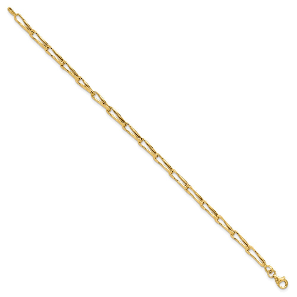 14K Polished Fancy Link Bracelet 7.5  inches