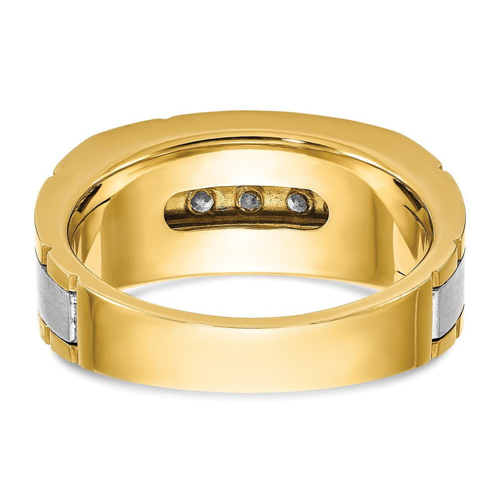 IBGoodman 14k Two-tone Five Stone Polished and Satin Men's Ring Mounting