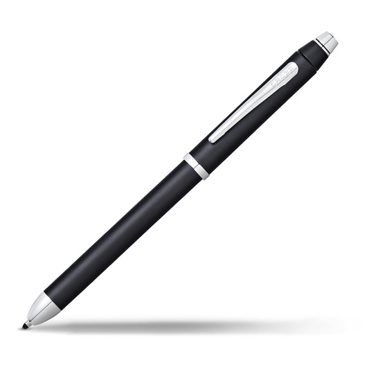 Cross Tech3+ Engraved Refillable Multi-Function Ballpoint Pen with Stylus, Medium Ballpen And Pencil, Includes Premium Gift Box - Satin Black