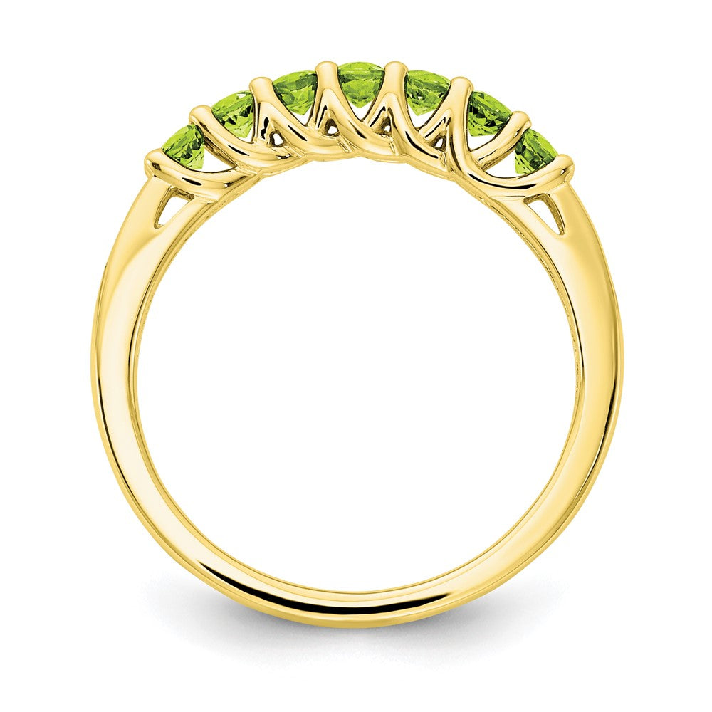 10k Yellow Gold Peridot & Diamond Ring