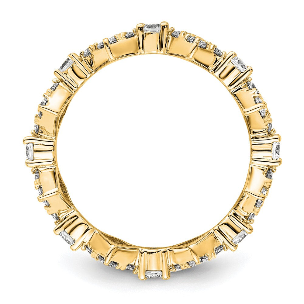 True Origin 14k 1 1/4 carat VS D E F Size 7 Eternity Band