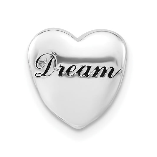 Sterling Silver Enameled Dream Heart Slide Pendant