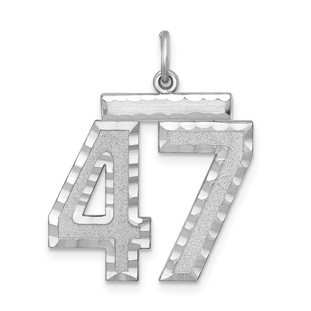 Sterling Silver Large #47 Charm
