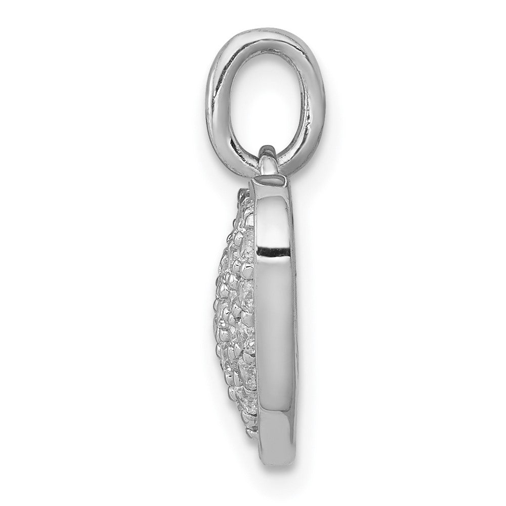 14k White Gold 1/2 carat Lab Grown Diamond VS/SI+ G+ Cluster Heart Pendant