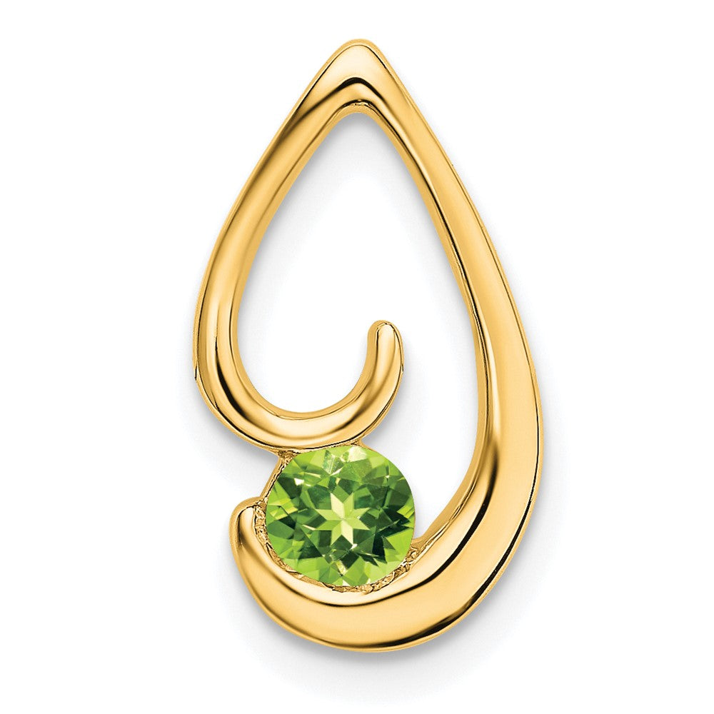 14k Peridot Chain Slide