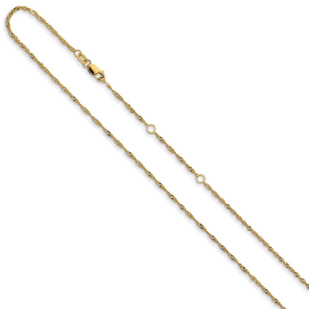 10k 1.5mm Singapore 1in+1in Adjustable Chain