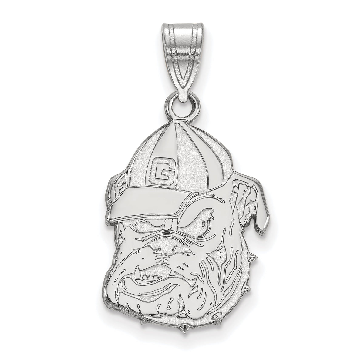 LogoArt Sterling Silver University Of Georgia Large Pendant Necklace Female Adult