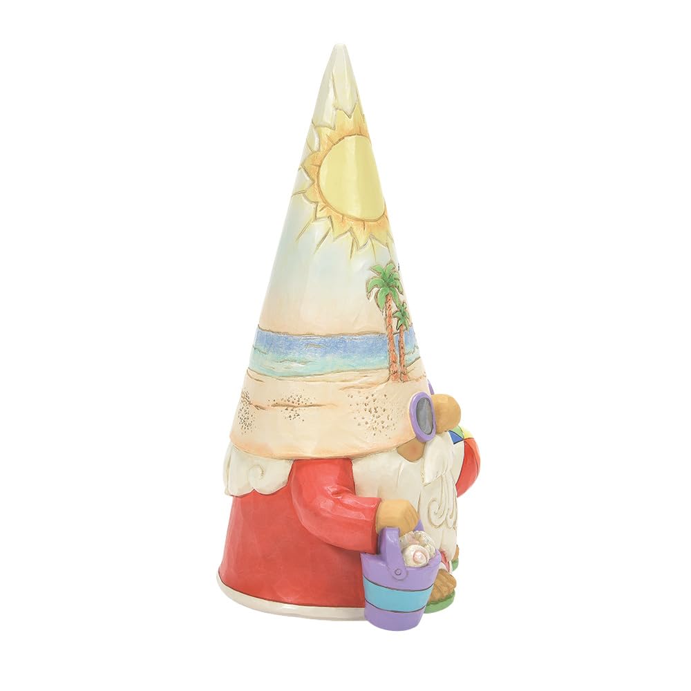 Jim Shore 7.25 Inch Time For A Shell-Ebration! Resin Coastal Gnome Beachball 6012797