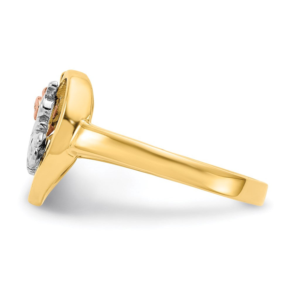 14k Tri-Color 15 Anos Ring Size 7