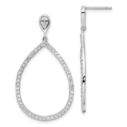 Sterling Silver WP CZ EARRING