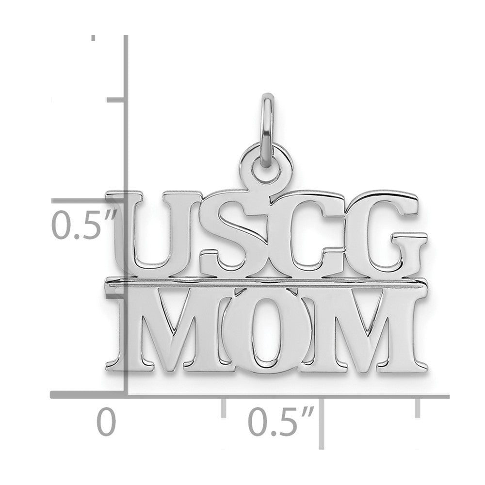 Sterling Silver USCG MOM Charm