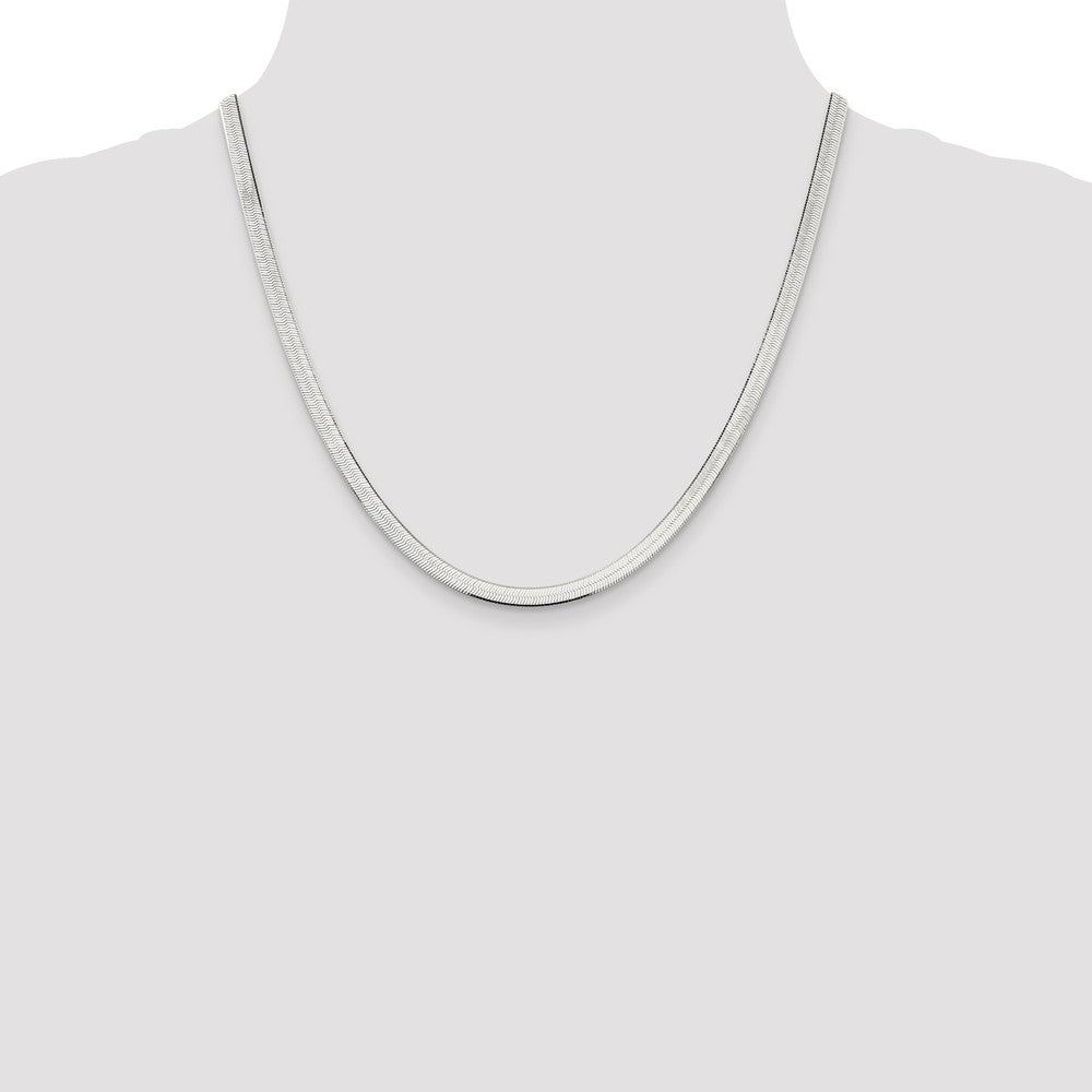 Sterling Silver 4.5mm Magic Herringbone Chain 20 Inches