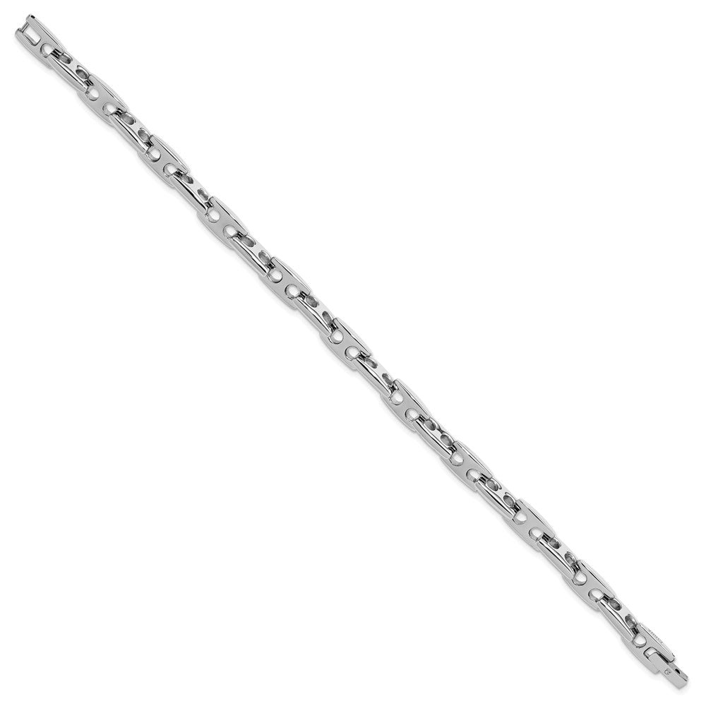 Stainless Steel Solid Link Set with 22 Inch Necklace and 8.5 Inch Bracelet