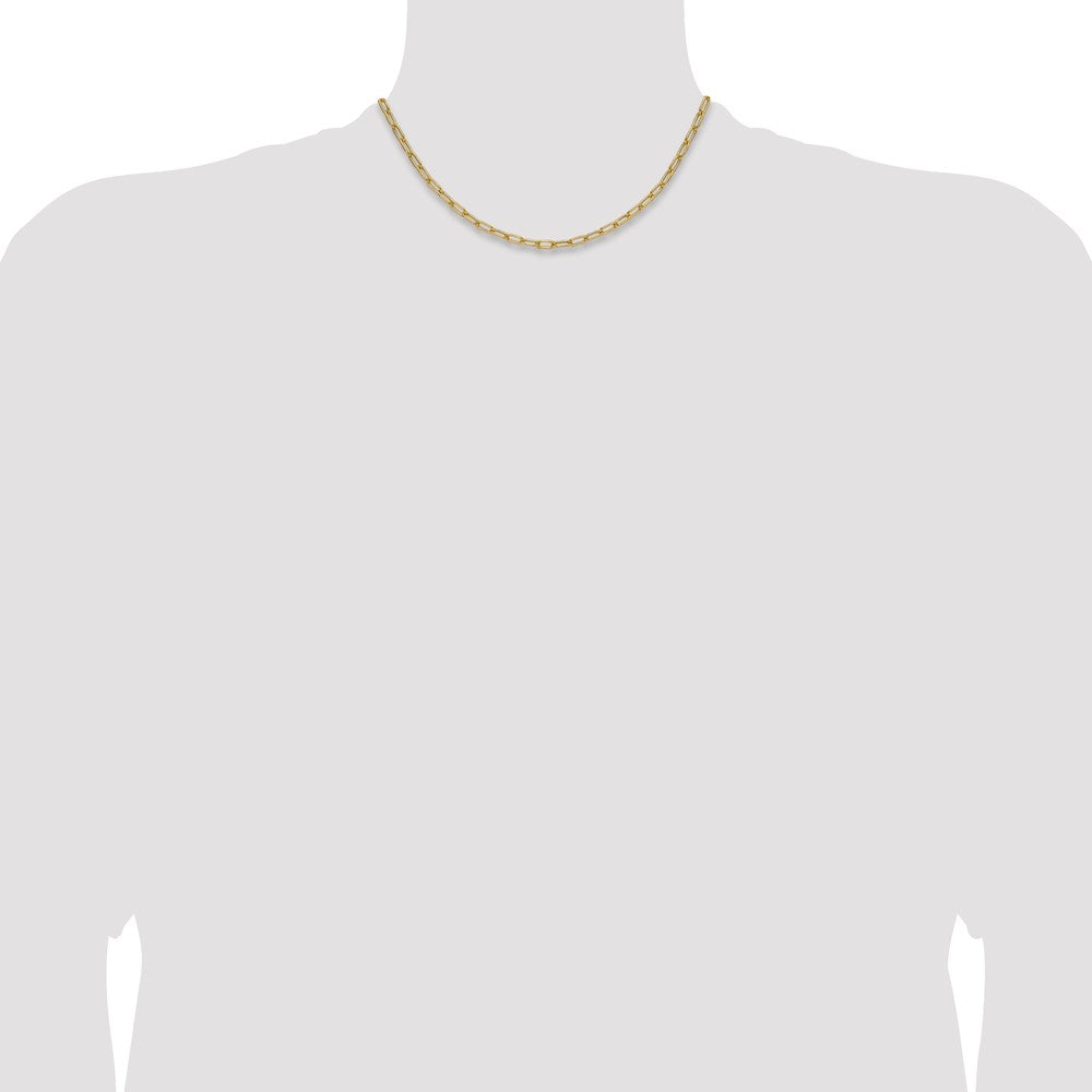 14k 3.7mm Semi-Solid Paperclip Chain