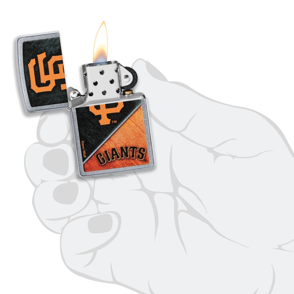 Zippo Street Chrome San Francisco Giants Color Image MLB Lighter