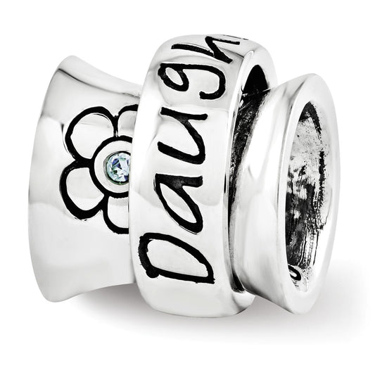 Sterling Silver Reflections Crystals Spinner Daughter Bead