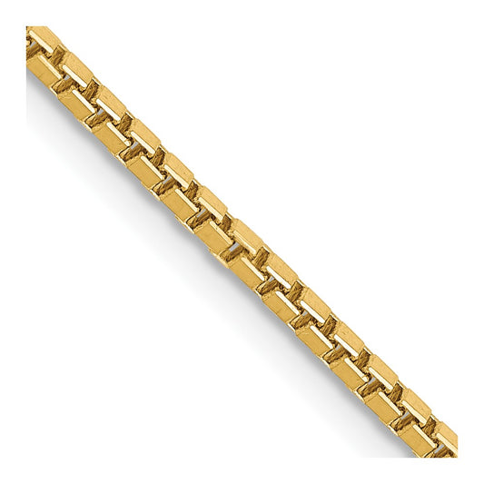 14K 28 inch 1.5mm Box with Lobster Clasp Chain