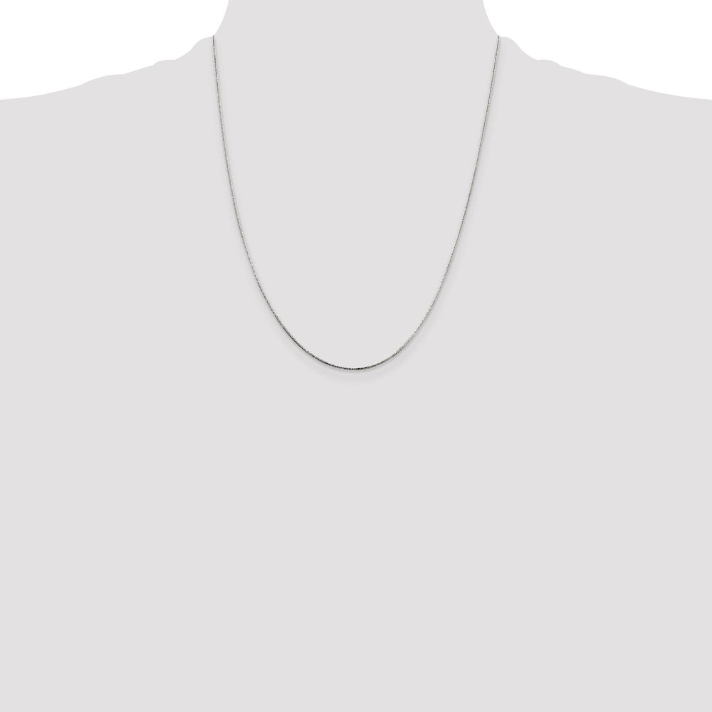 Sterling Silver .85mm Diamond-cut Snake Chain 22 Inches