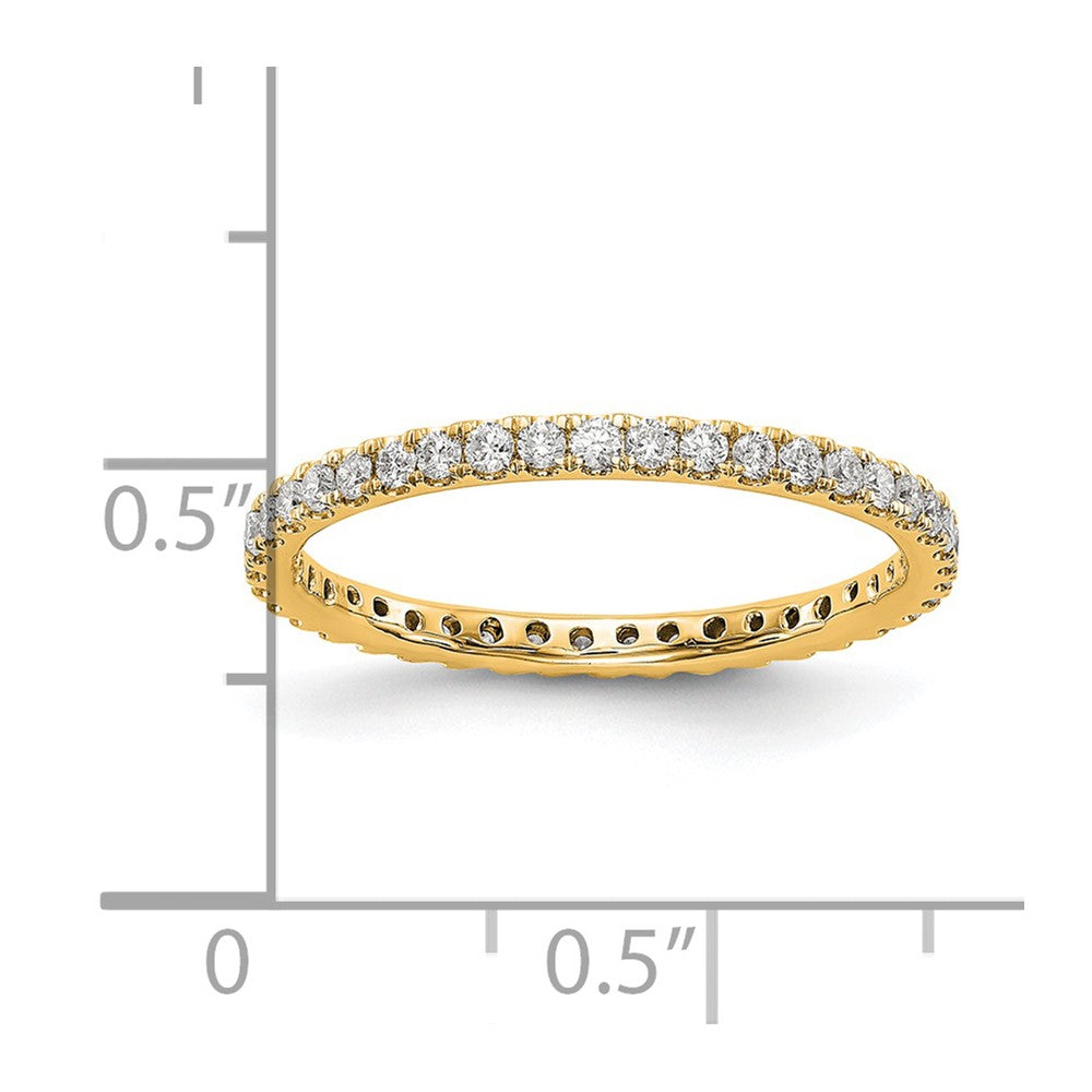 14k 1/2 carat Lab Grown Diamond VS/SI+ G+ Size 9 Shared Prong Eternity Band