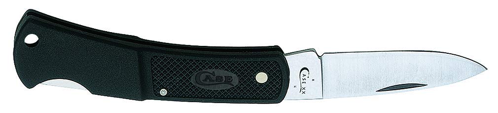 Case XX Knives Lightweight Black Zytel Small Lockback Stainless Pocket Knife