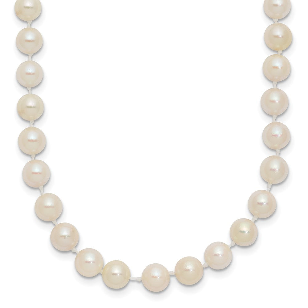 14k 5-6mm White Round Akoya Saltwater Cultured Pearl 20 inch Necklace