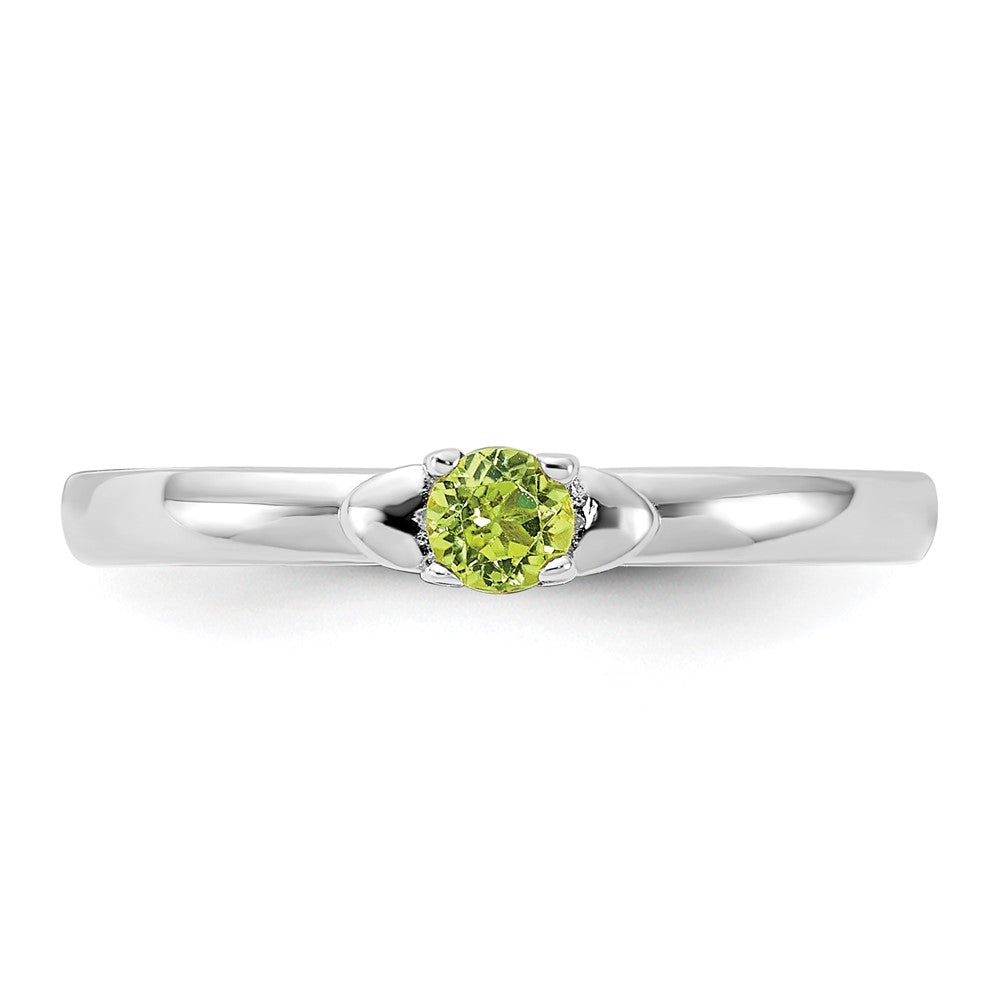 Sterling Silver Stackable Expressions Peridot Ring