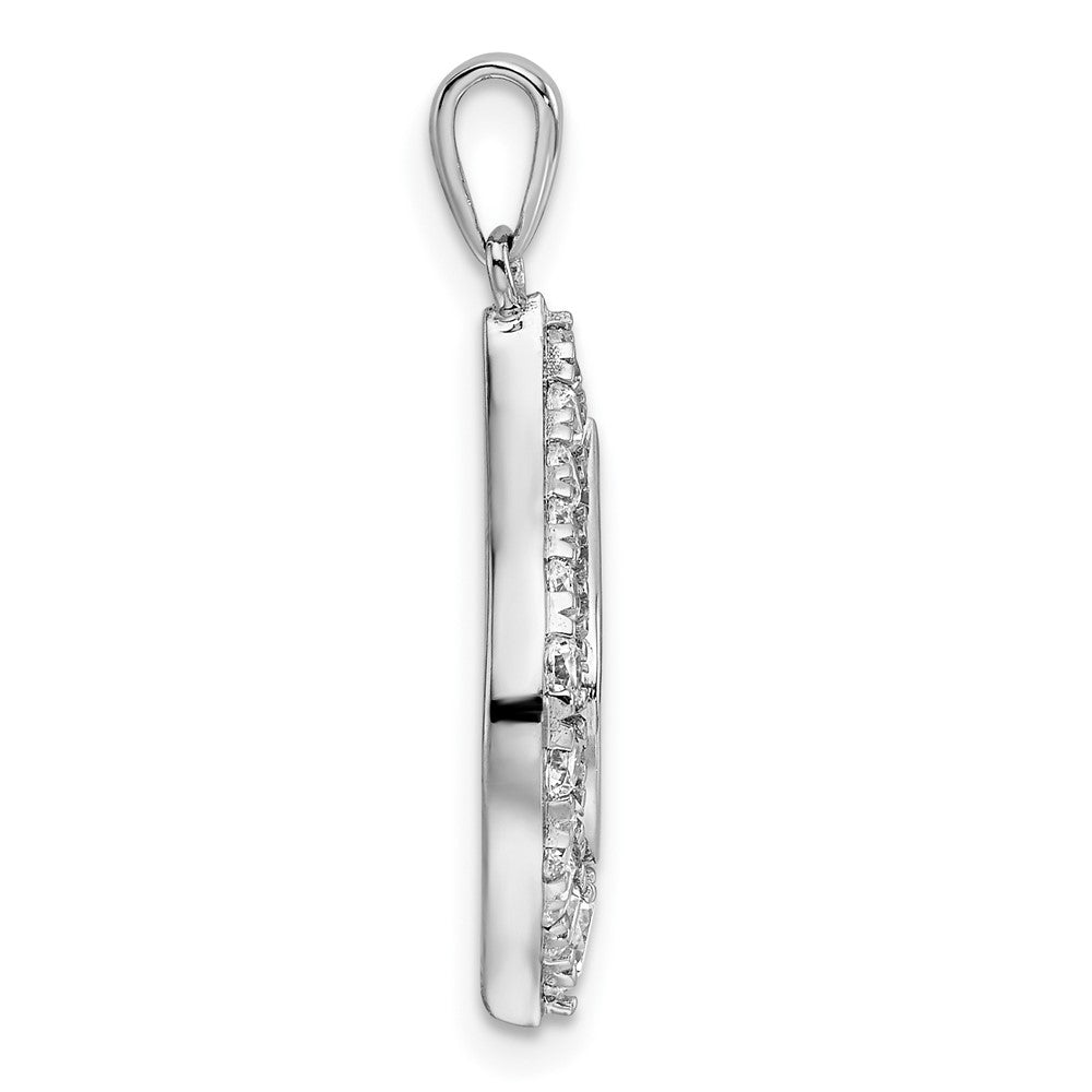 14k White Gold 1 carat Lab Grown Diamond VS/SI+ G+ Fancy Teardrop Shape Pendant