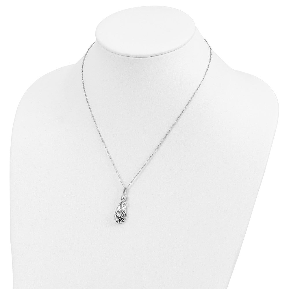 Sentimental Expressions Sterling Silver Rhodium-plated Mother's Pride and Joy 18in. Necklace 18 Inches