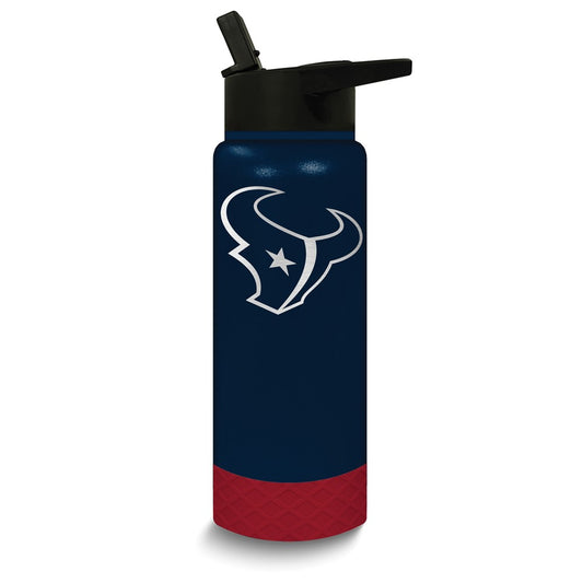 NFL Houston Texans Stainless Steel Silicone Grip 24 oz. Water Bottle