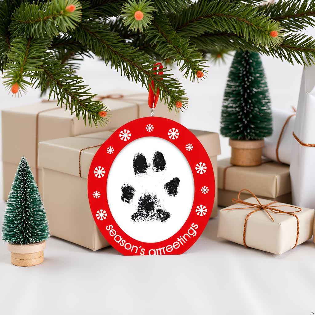 Pearhead Pawprints Double-Sided Photo Ornament and Clean-Touch Ink Pad
