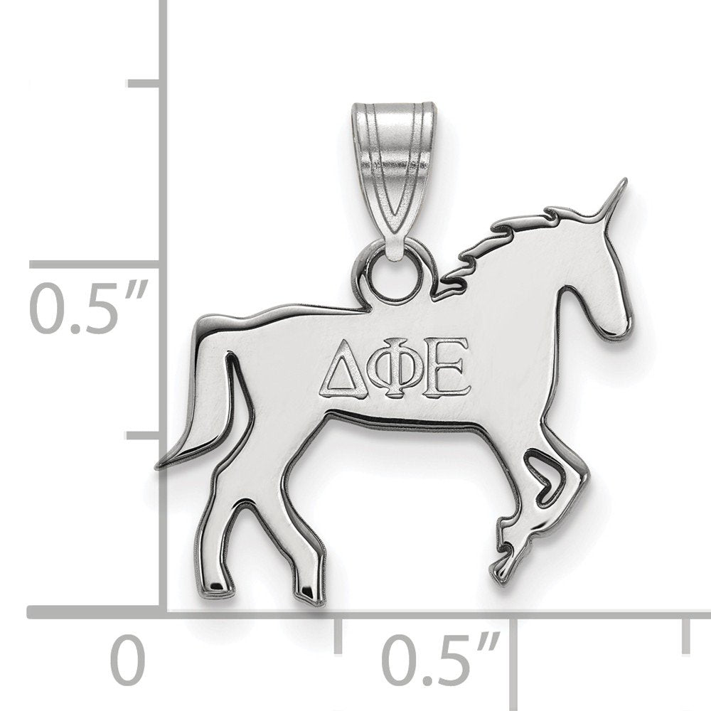 Sterling Silver Official Licensed Greek Sororities Delta Phi Epsilon (???) Small Pendant