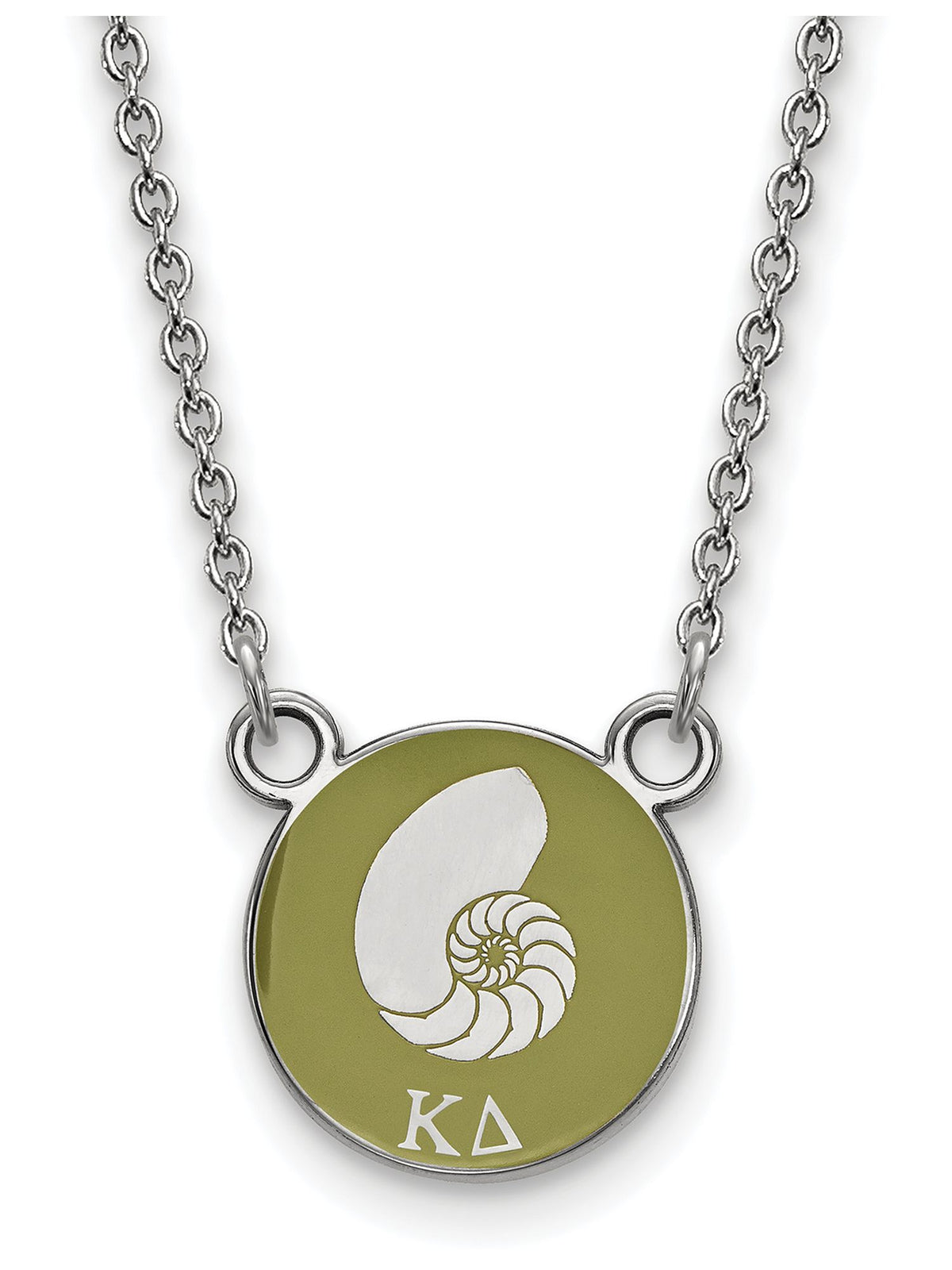 Sterling Silver 18in Official Licensed Greek Sororities Kappa Delta (??) XS Enamel Pendant w/Necklace