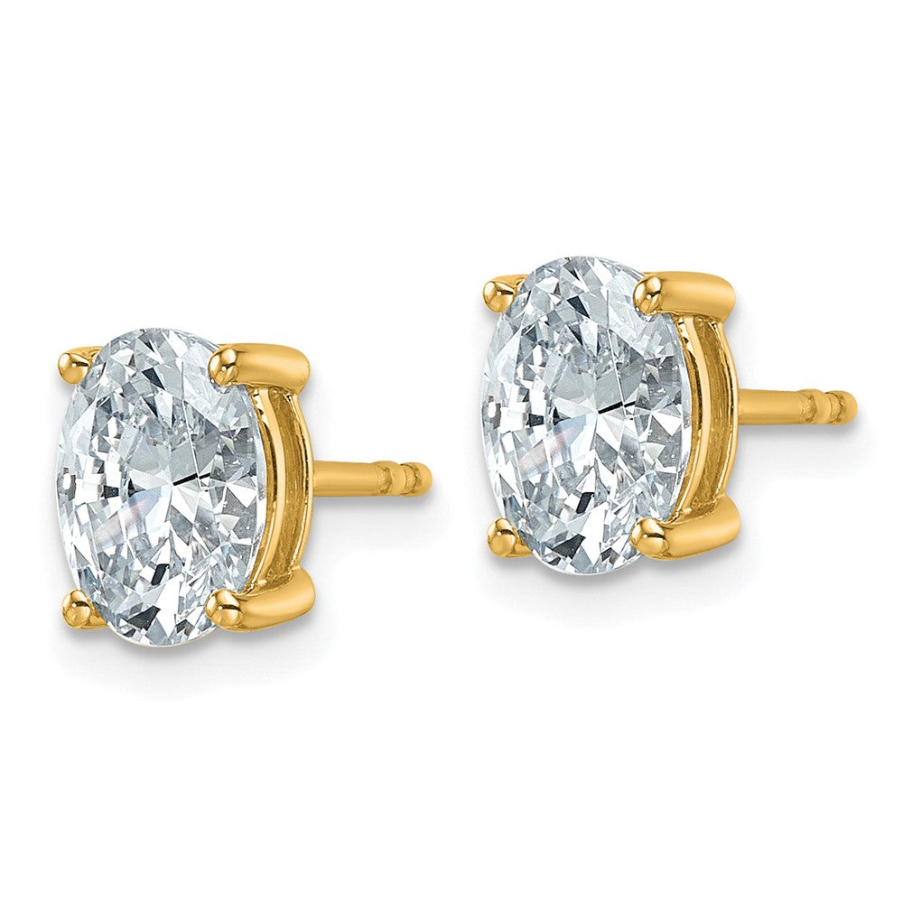 14ky Oval 8x6mm Post Earring Mountings