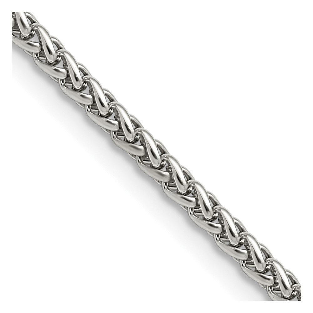 Chisel Stainless Steel Polished 3mm 18 inch Wheat Chain
