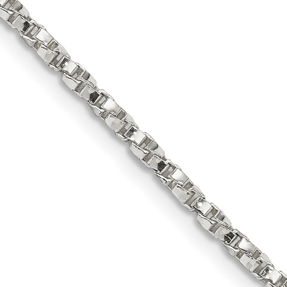Sterling Silver 2.25mm Twisted Box Chain 22 Inches