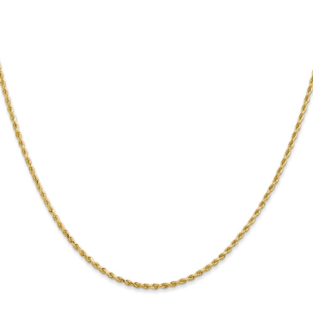 14K 36 inch 1.5mm Diamond-cut Rope with Lobster Clasp Chain