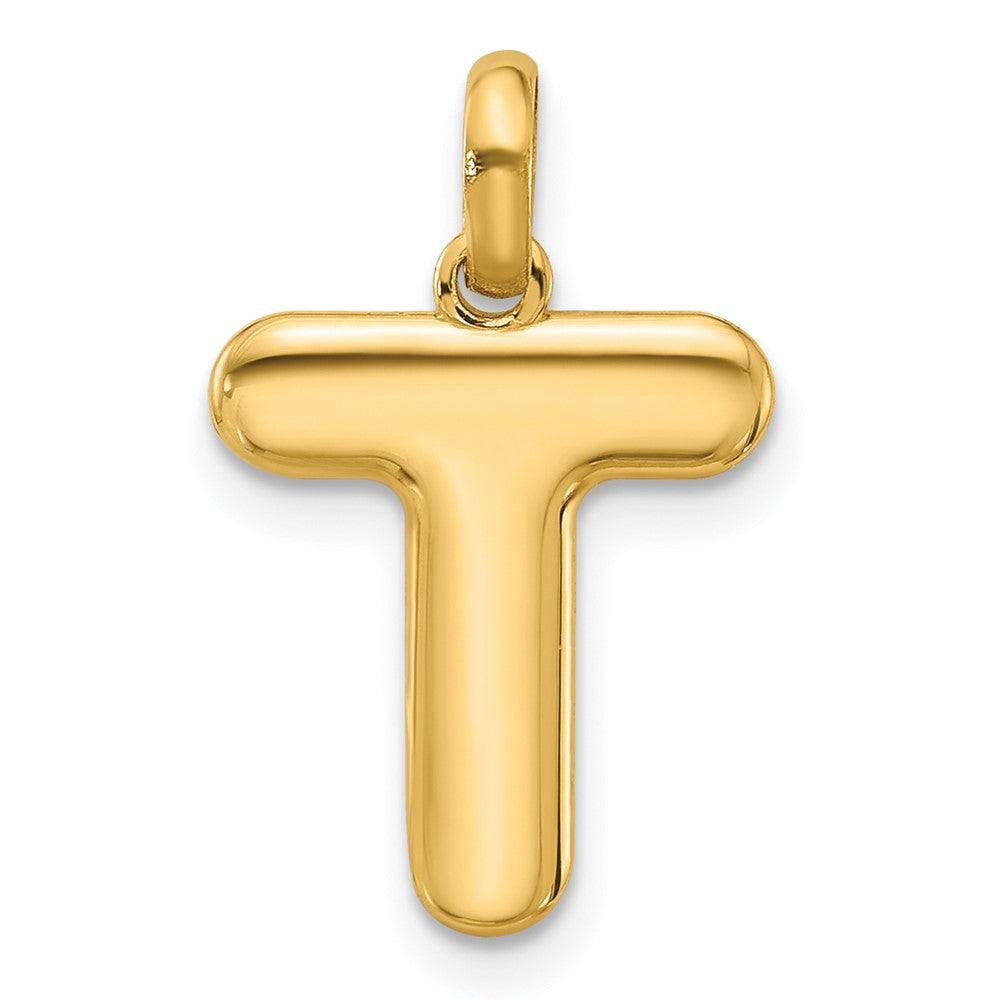 14k Yellow Gold Fancy Letter T