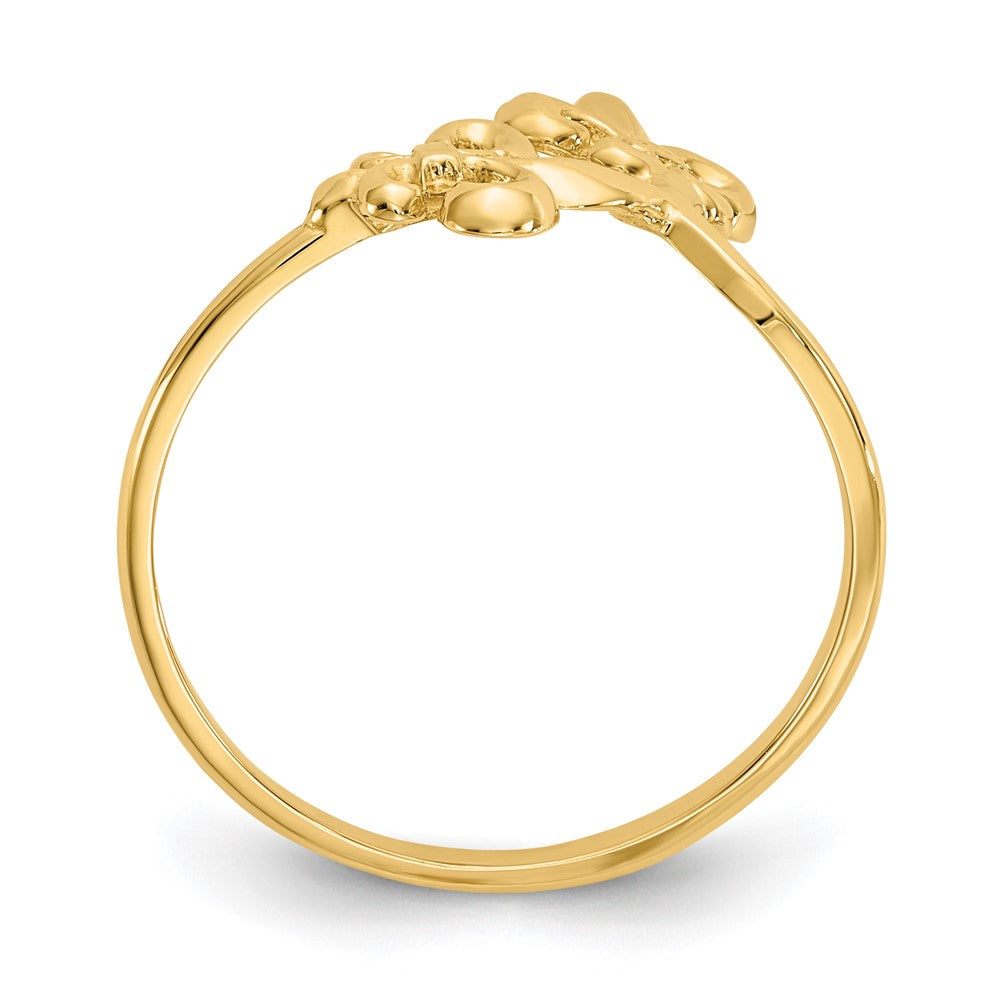 14k Polished Fleur De Lis Ring Size 6.5